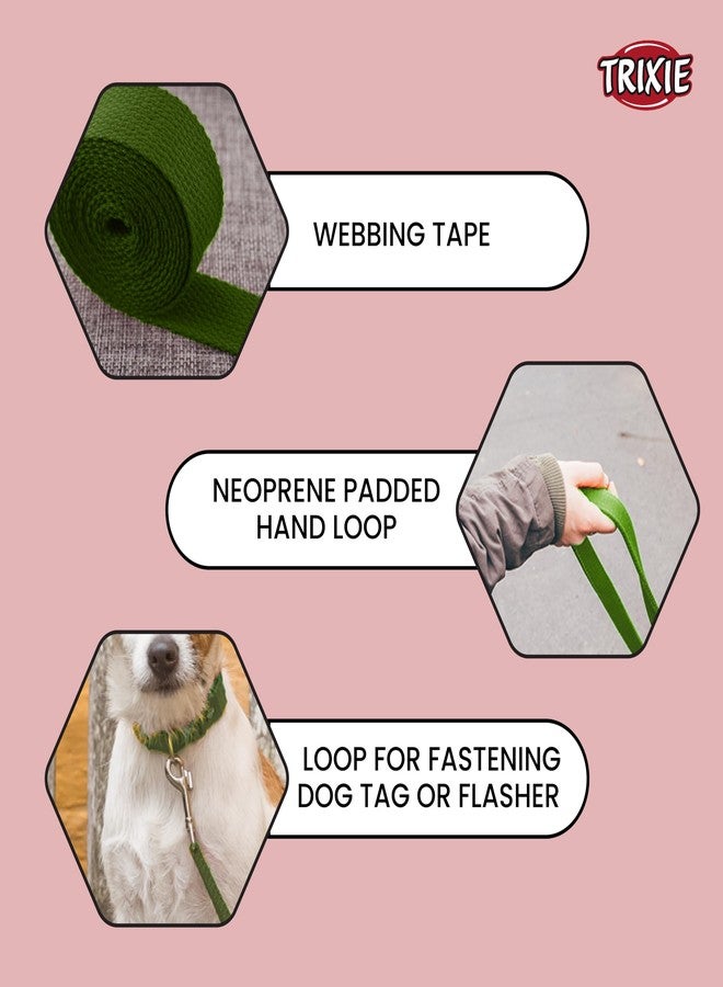 Trixie Premium Anti Slip Padded Handle Long Dog Leash, Durable, Comfortable and High Strength Dog Training Leash for 10 kg or Less 3.93 ft./15 mm (XS-S, Forest) - Image 4